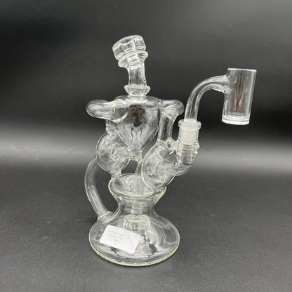 TAG - 8" Twin Arm Super Slit Donut Wormhole Recycler w/ Bellow Base