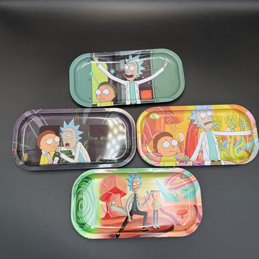 Small Cartoon Scientist Metal Rolling Tray - Meech Madness Smoke Shop