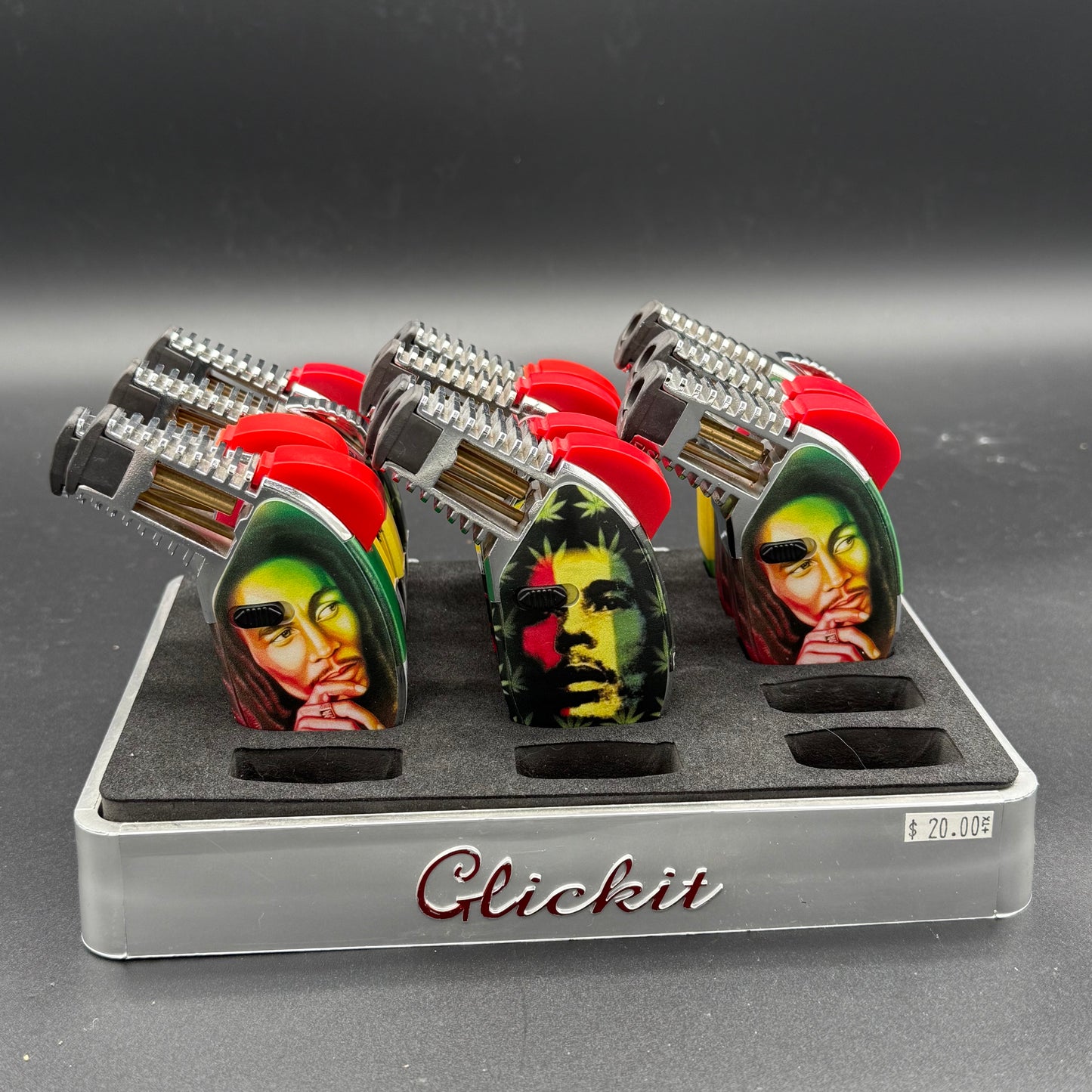 Clickit Torch Lighter – Bob Marley Edition - Meech Madness Smoke Shop