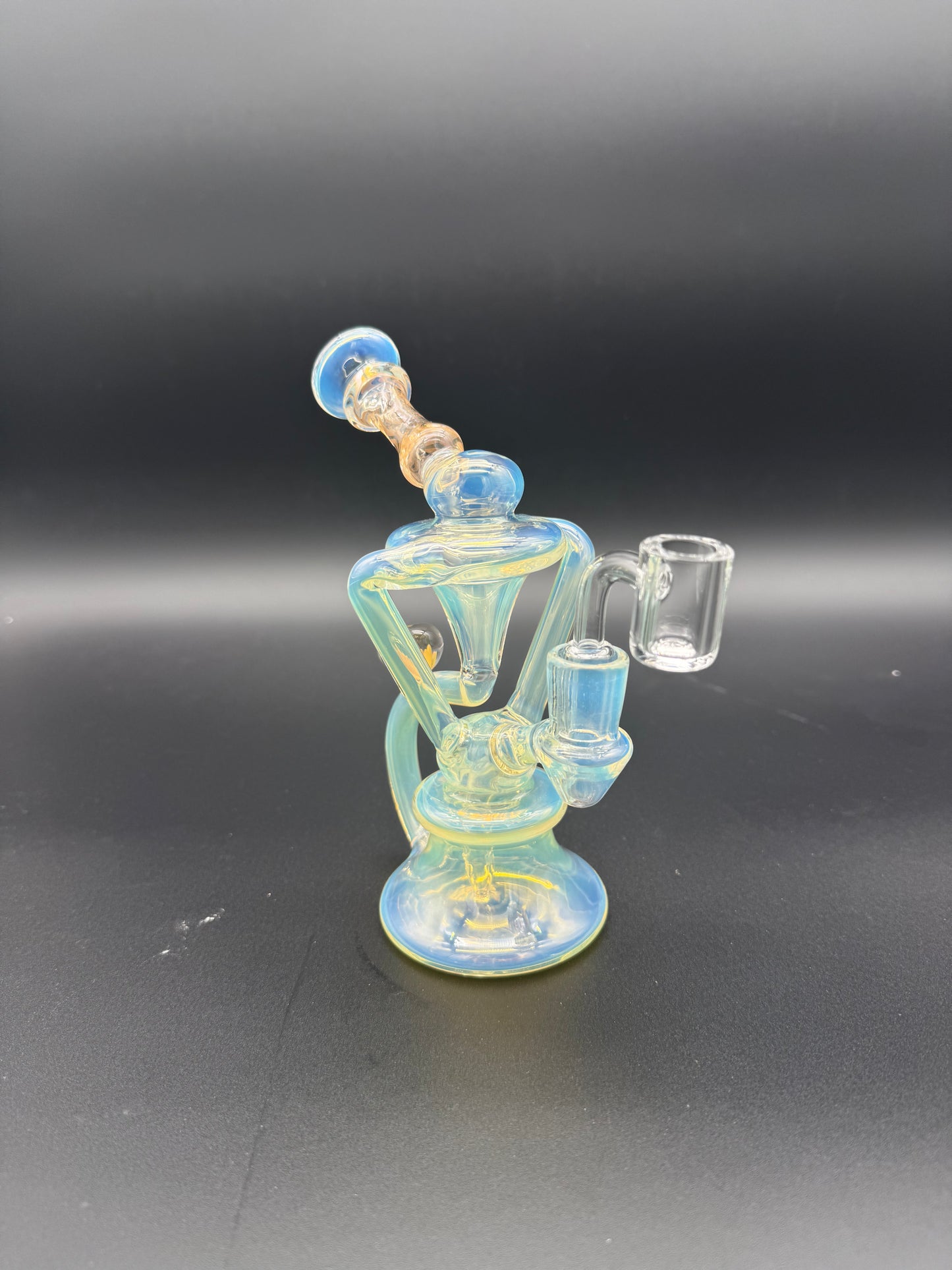 8” Silver Fumed Dab Rig From Phoenix Glass