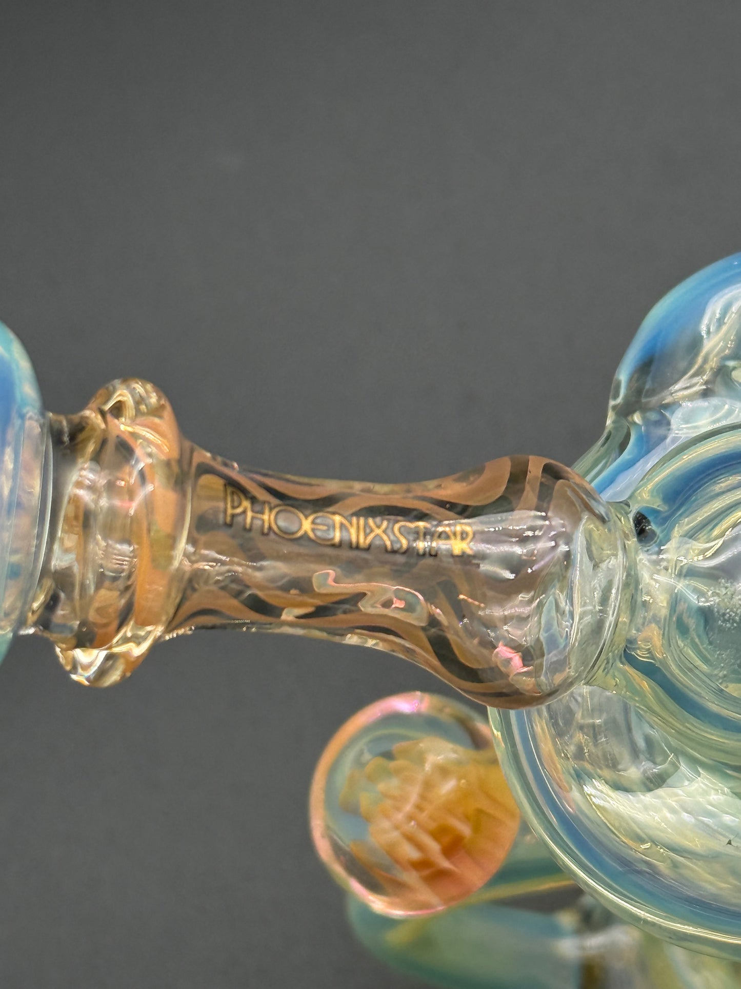 8” Silver Fumed Dab Rig From Phoenix Glass