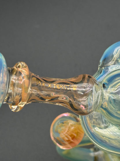 8” Silver Fumed Dab Rig From Phoenix Glass