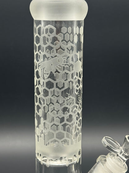 12” Frosted Bee Straight Tube