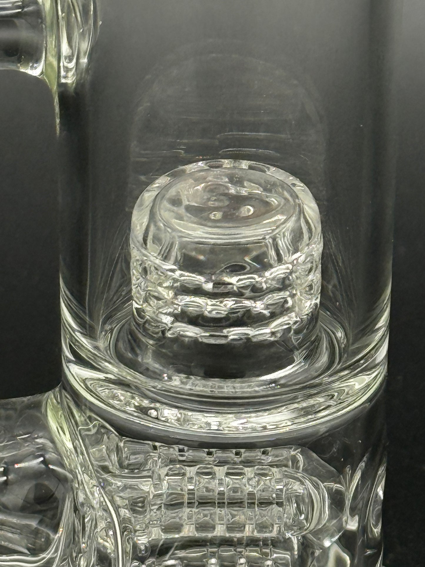 Greek Glass Threeline to 360 Grid Cap Tube w/ Marble