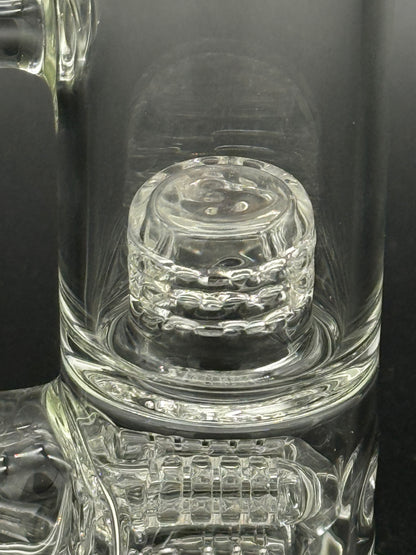 Greek Glass Threeline to 360 Grid Cap Tube w/ Marble