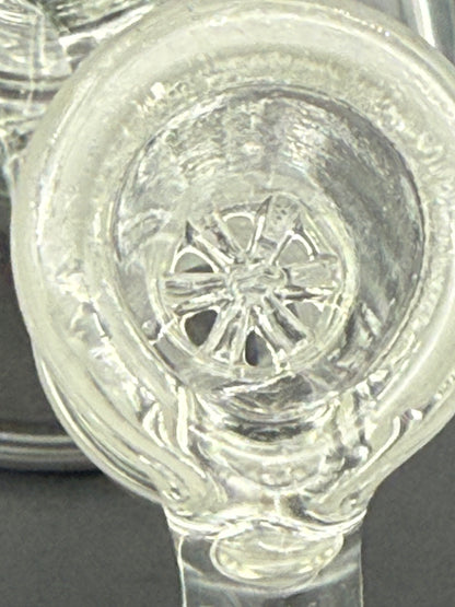 Greek Glass Threeline to 360 Grid Cap Tube w/ Marble