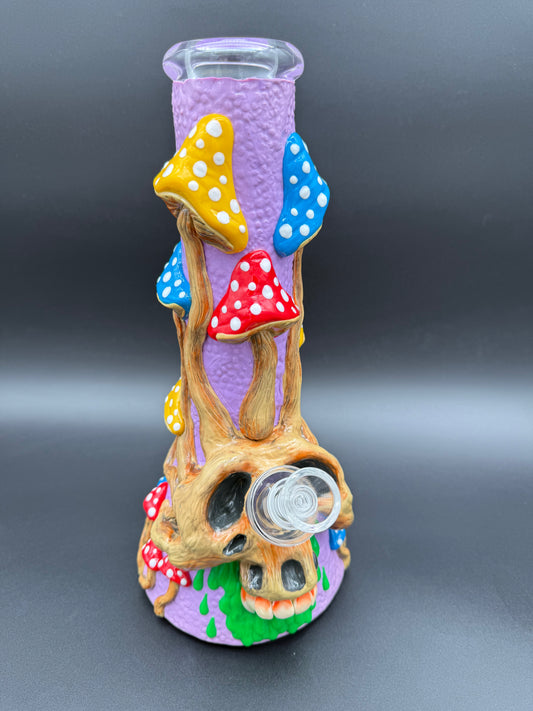 Trippy Skull 3D Beaker Bong