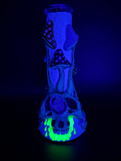 Trippy Skull 3D Beaker Bong