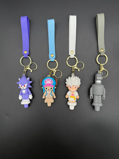 Anime Inspired Silicone Keychain Pipes