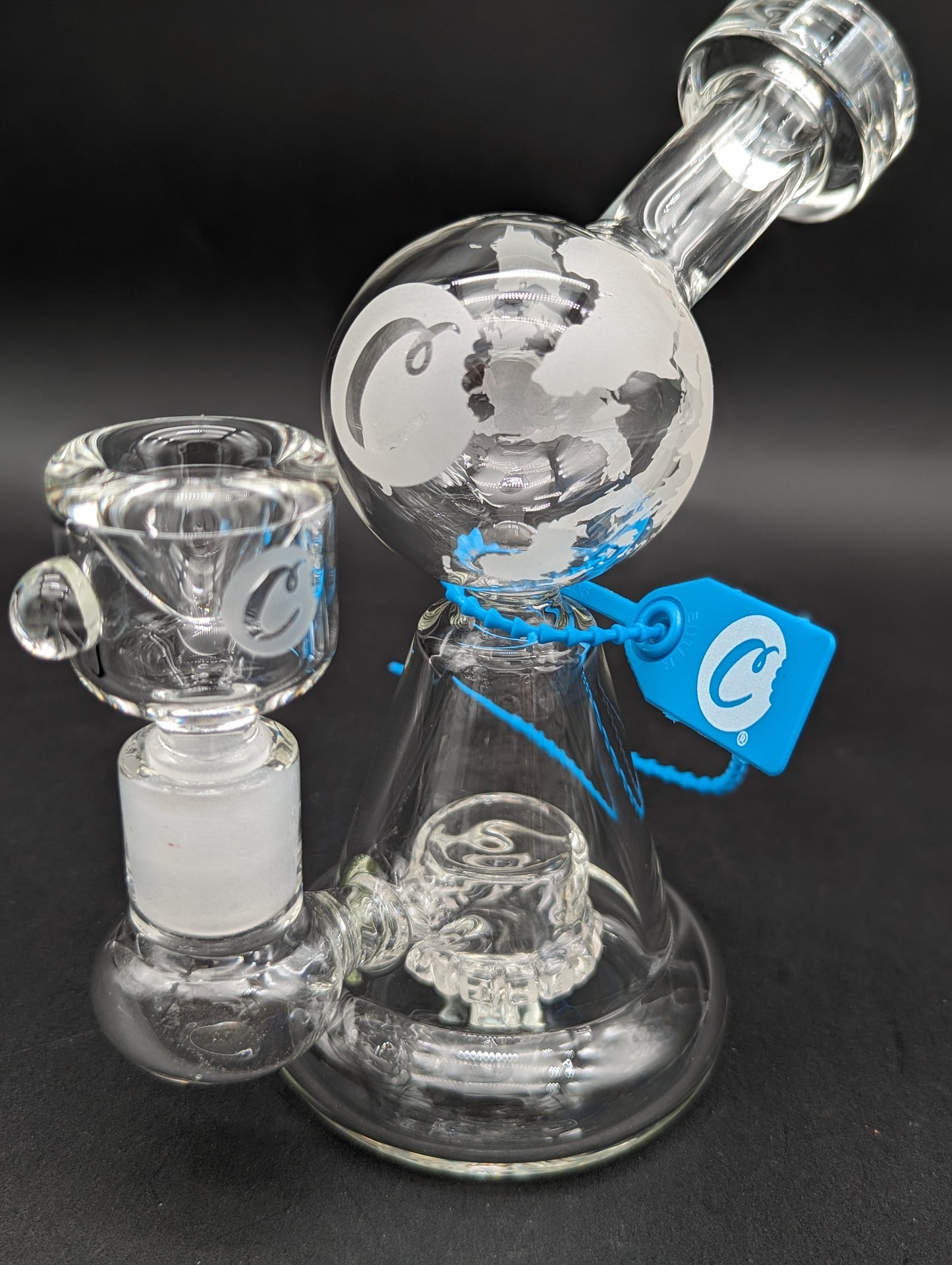 Cookies Globe Glass Water Pipe | 6.5"