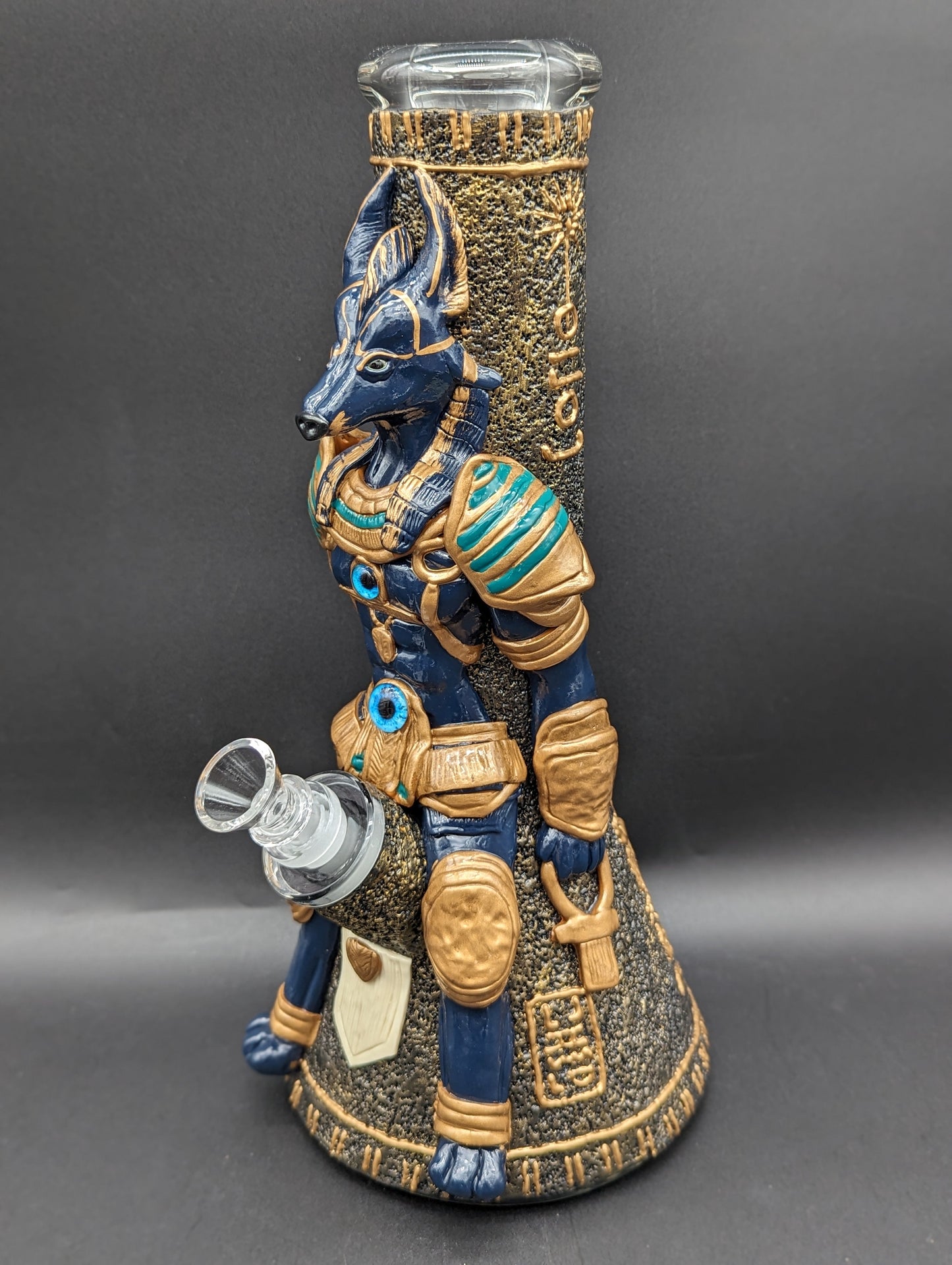 13" Anubis Egyptian 3D Beaker Bong