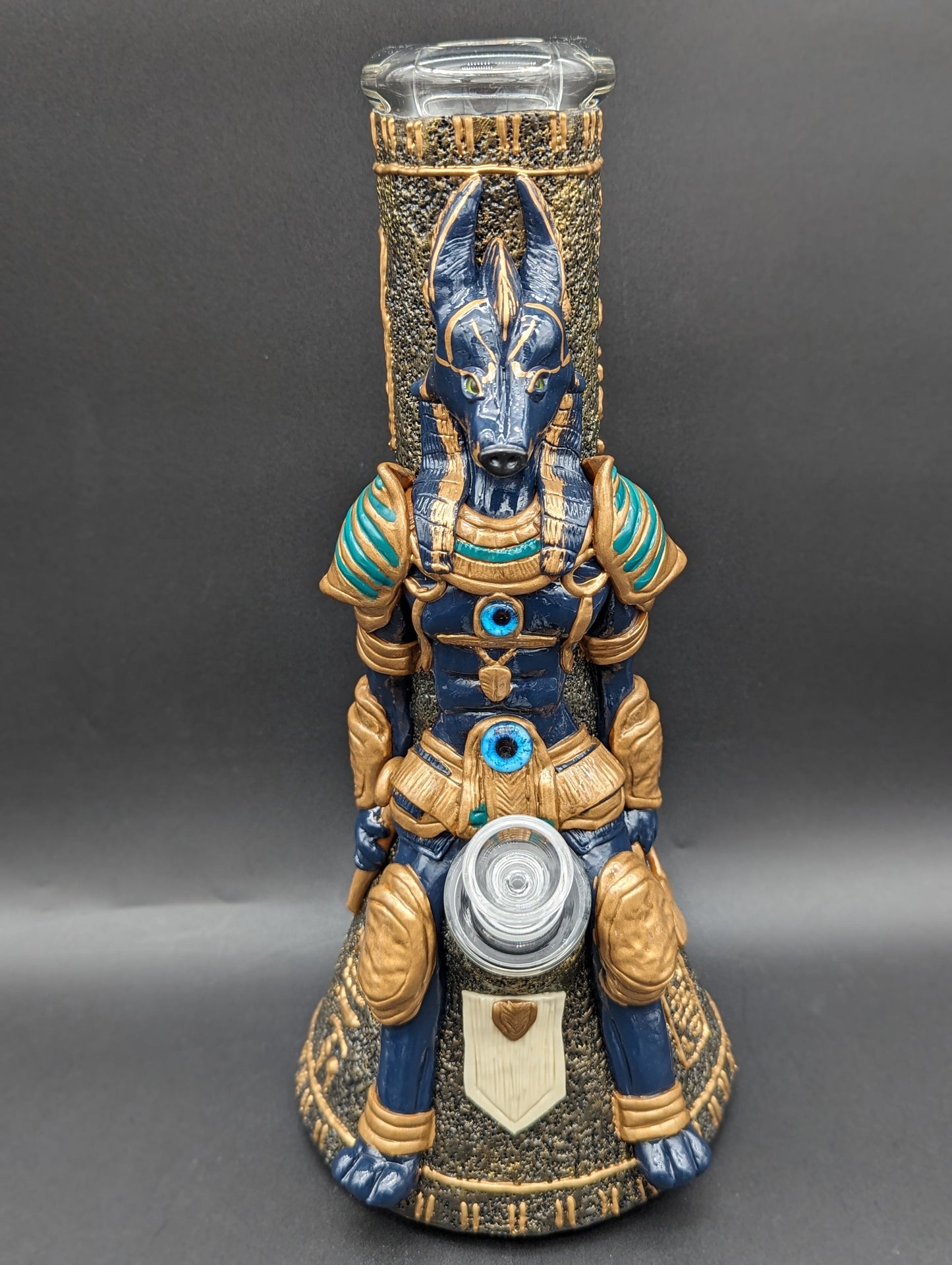 13" Anubis Egyptian 3D Beaker Bong