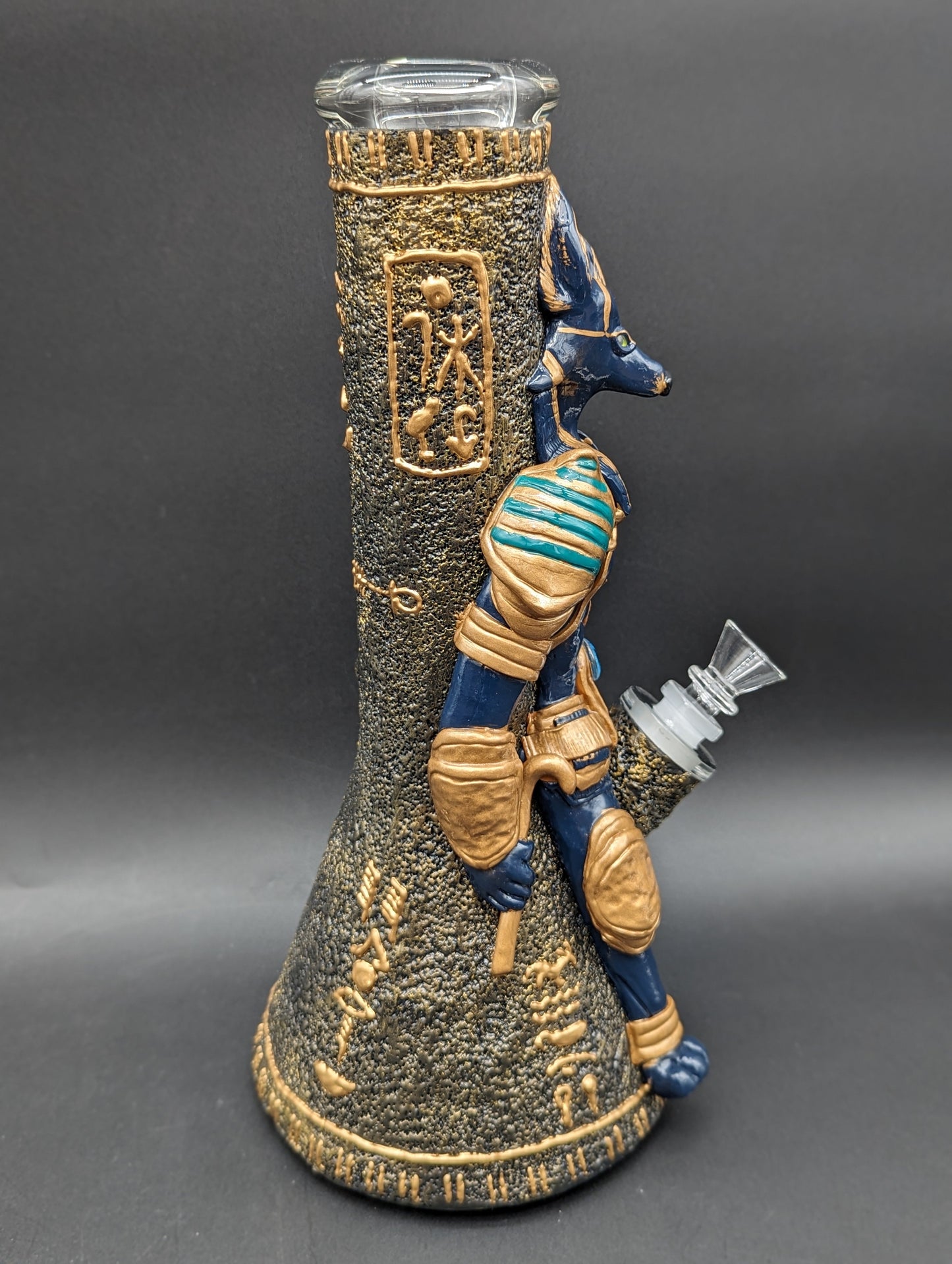 13" Anubis Egyptian 3D Beaker Bong