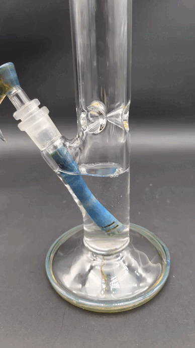 2K Glass Straight Tube with Diffused Downstem - Meech Madness Smoke Shop