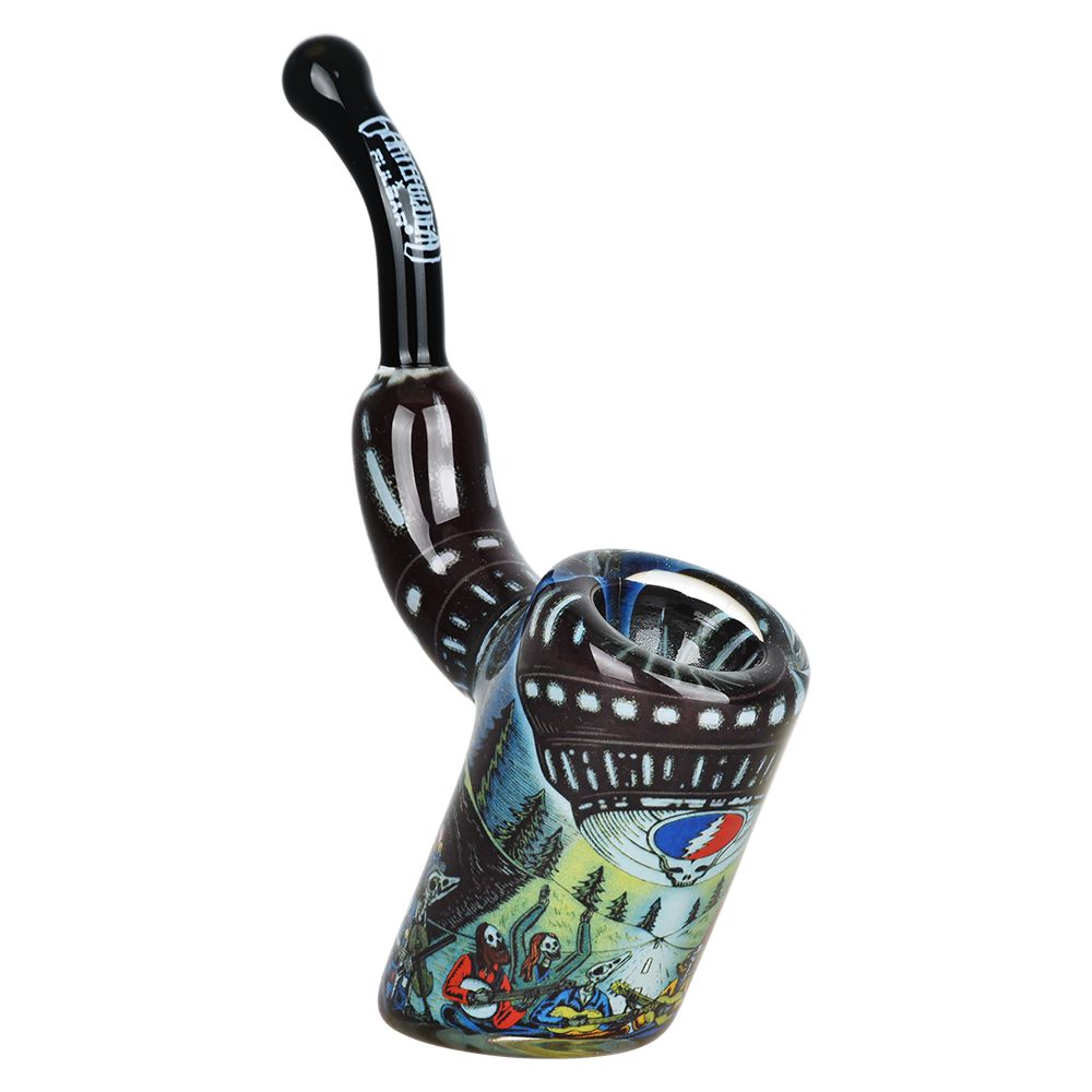 Grateful Dead x Pulsar Inside Print Bent Sherlock Pipe | 4"