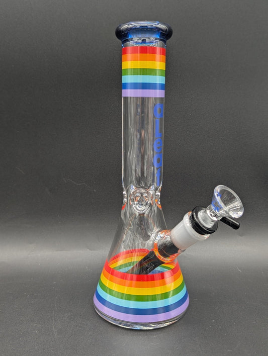 aLeaf Pride Glass Beaker Water Pipe | 10" - Meech Madness Smoke Shop