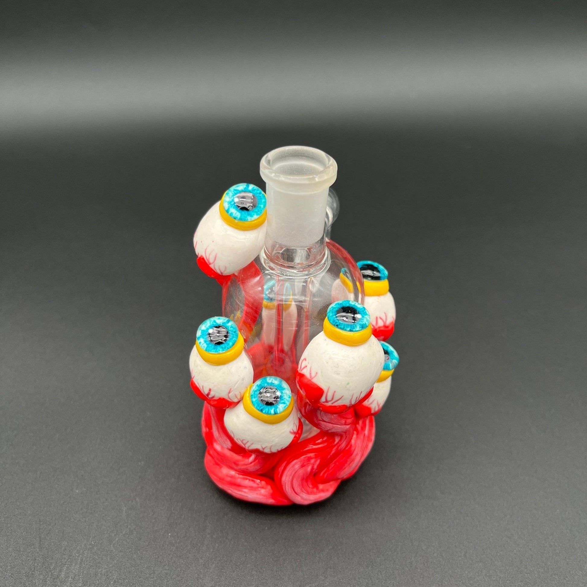 "All Eyes on You" Glow in the Dark Ash Catcher - 4.5" 14mm 90D - Meech Madness Smoke Shop