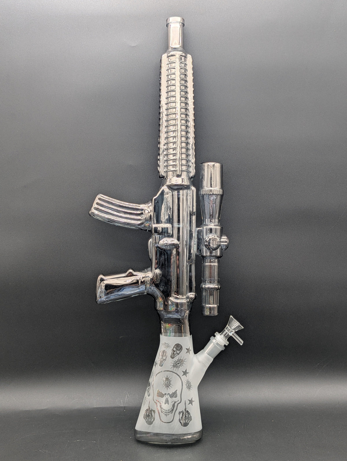 AR-15 Glass Sandblasted Gun Bong 24"-Avernic Smoke Shop