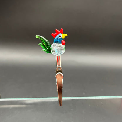 Assorted Glass Joint Roach Clip | 3" - Meech Madness Smoke Shop