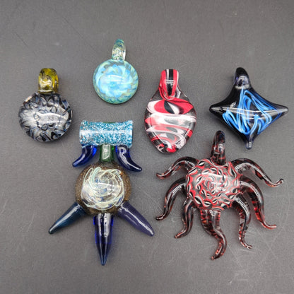 Assorted Handmade Glass Pendants - LLG - Meech Madness Smoke Shop