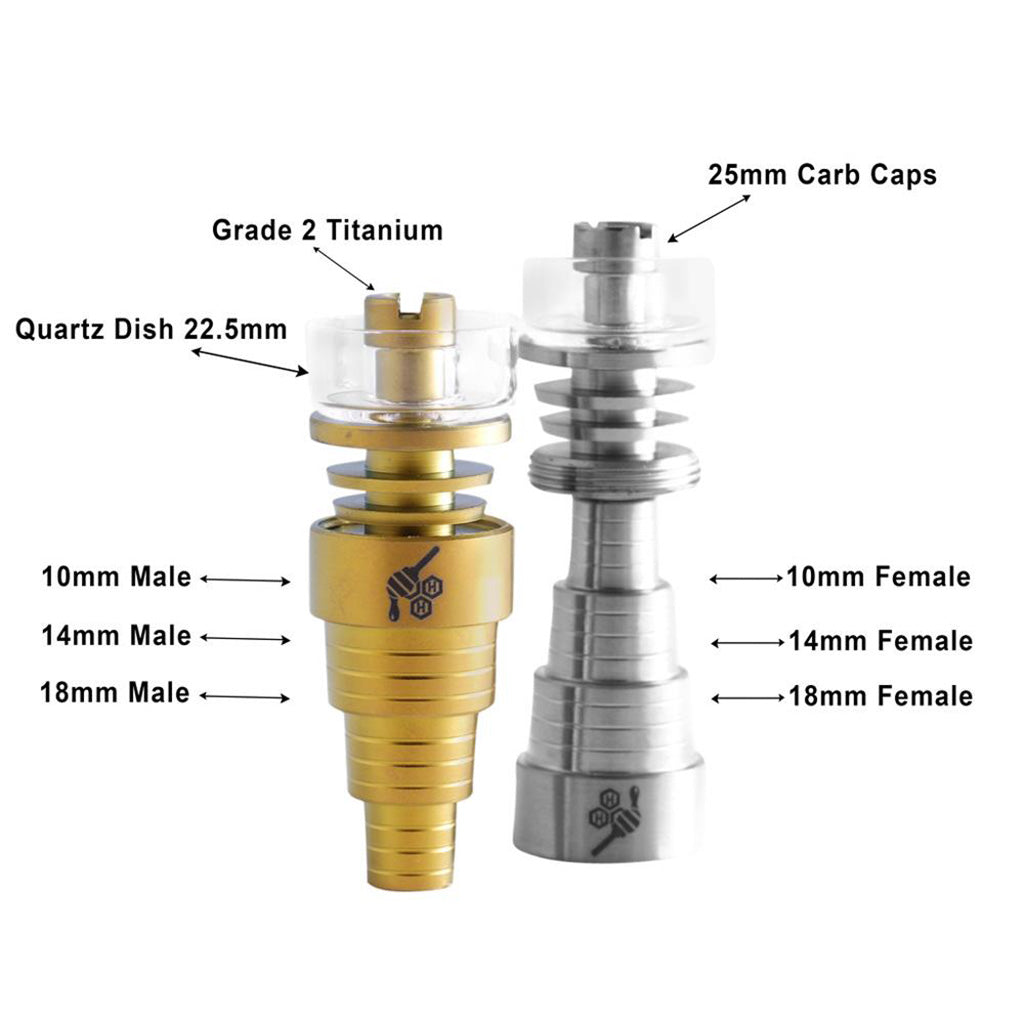 Honeybee Herb Titanium 6 IN 1 Cage Hybrid Dab Dab Nail