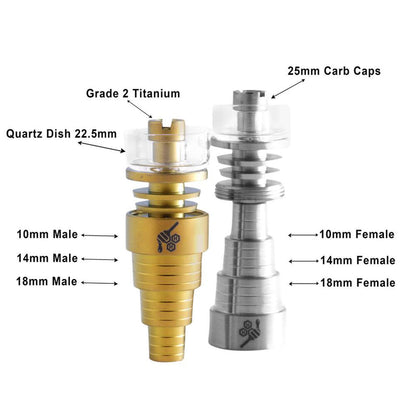 Honeybee Herb Titanium 6 IN 1 Cage Hybrid Dab Dab Nail