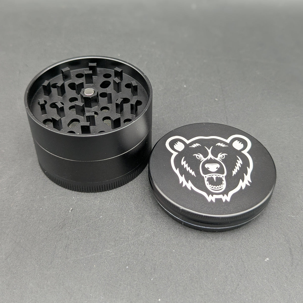 Bear Quartz 60mm 4-Piece Aluminum Grinder-Meech Madness Smoke Shop