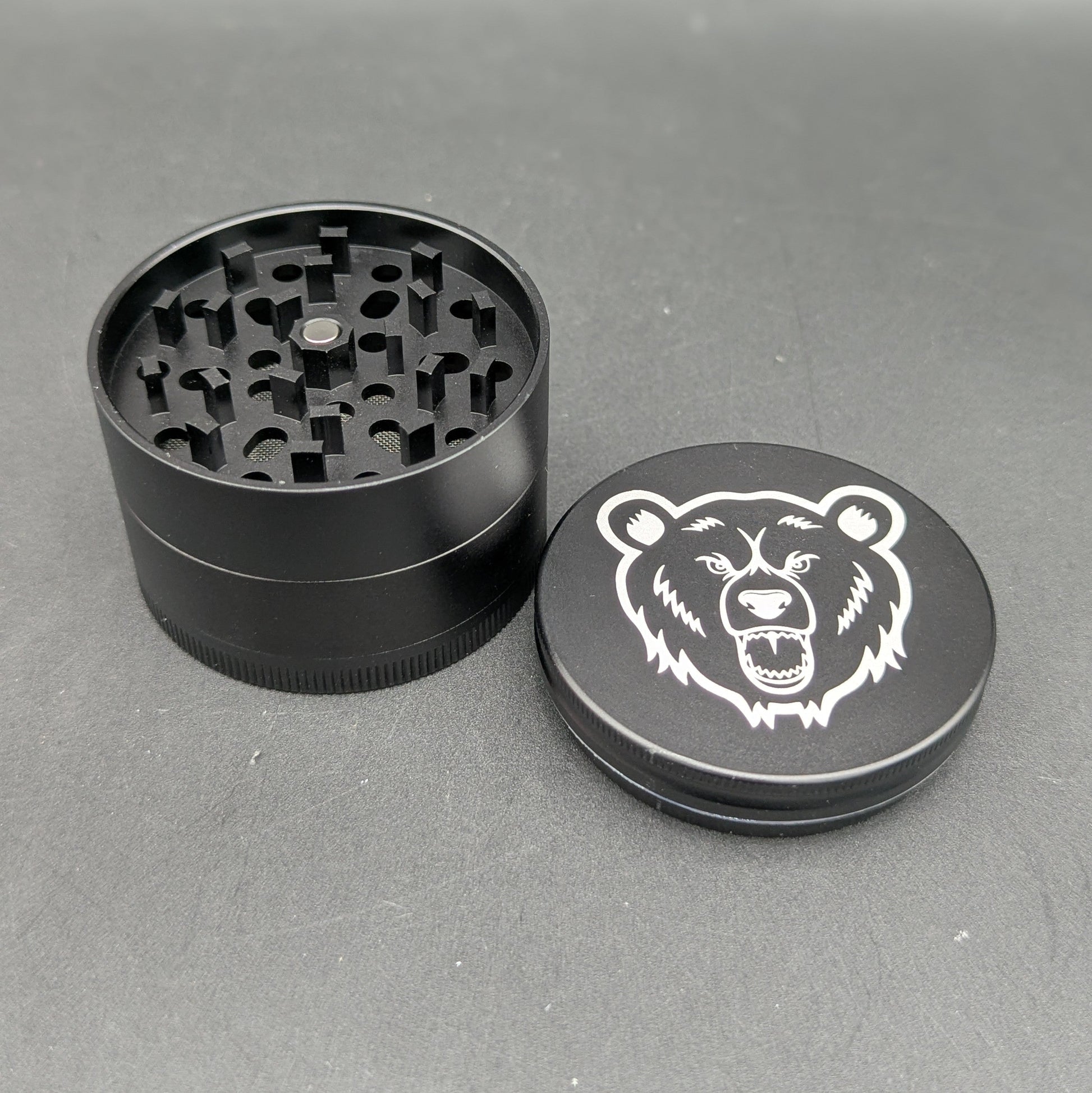 Bear Quartz 60mm 4-Piece Aluminum Grinder-Meech Madness Smoke Shop