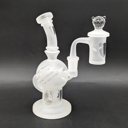 Bear Quartz Sandblasted Sphere Dab Rig Set - Meech Madness Smoke Shop