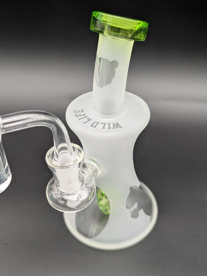 Bear Quartz Wildlife ARC Sandblasted Dab Rig Set-Avernic Smoke Shop