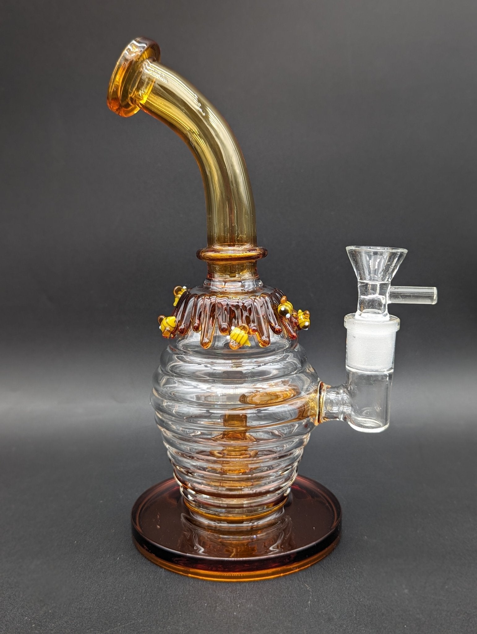 Beez Kneez Honeypot Glass Water Pipe | 8.25" | 14mm - Meech Madness Smoke Shop