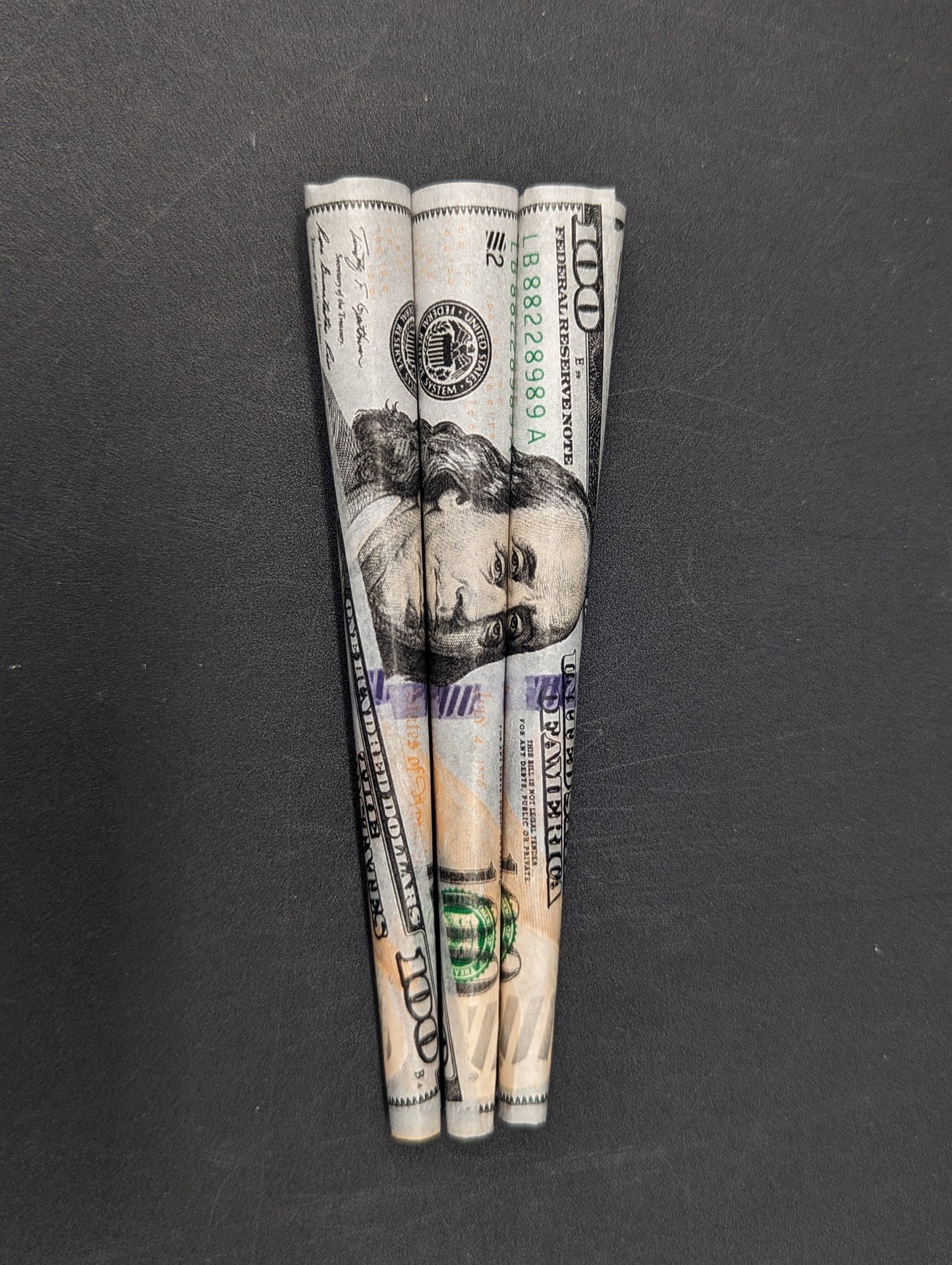 Benji $100 Bill King Size Cones - 3 pack-Avernic Smoke Shop