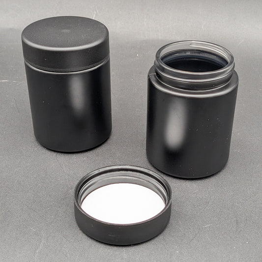Black UV-Proof Glass Jar with Lid-Avernic Smoke Shop