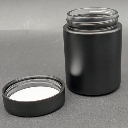 Black UV-Proof Glass Jar with Lid-Avernic Smoke Shop