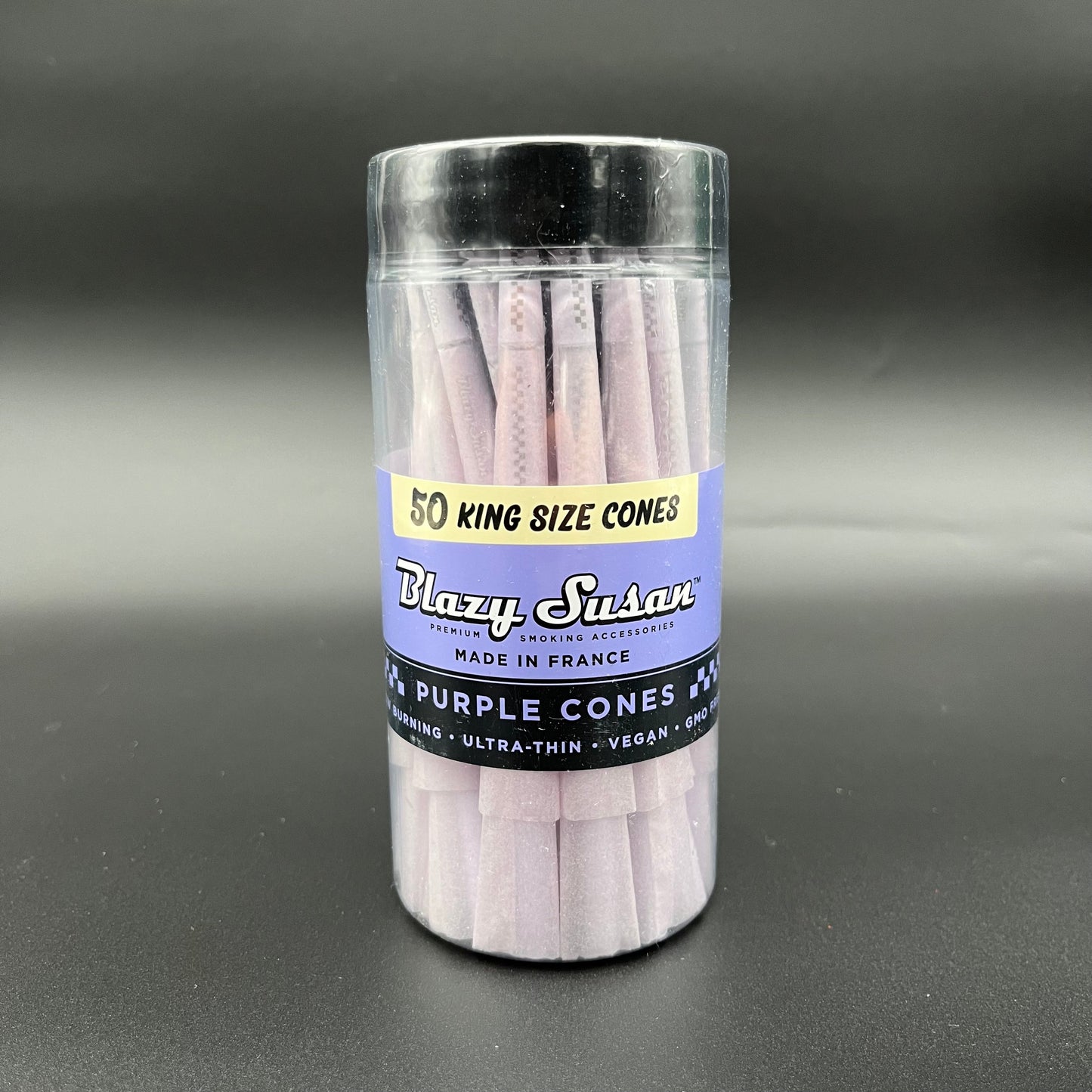 Blazy Susan King Size Purple Paper Cones | 50 Per Jar-Avernic Smoke Shop