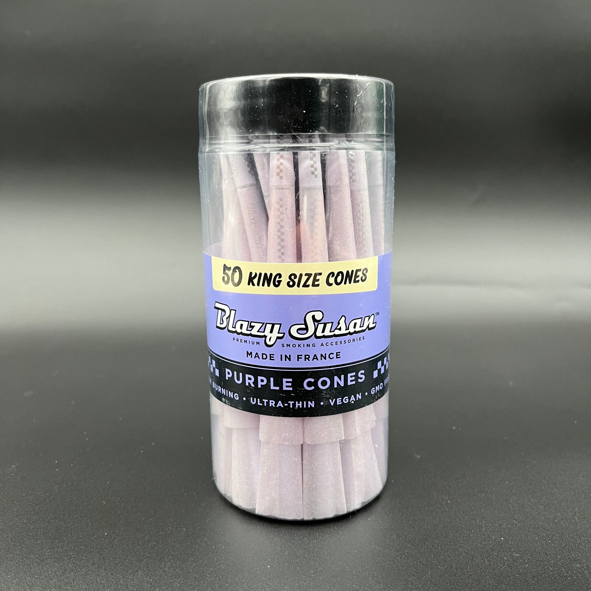 Blazy Susan King Size Purple Paper Cones | 50 Per Jar-Avernic Smoke Shop