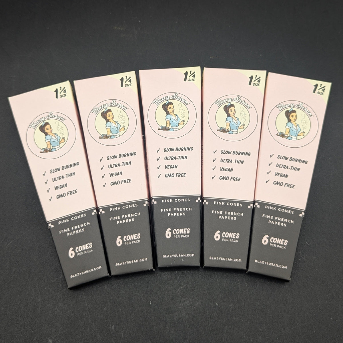 Blazy Susan Pink 1 1/4 Pre-Rolled Cones 6 Pack-Avernic Smoke Shop