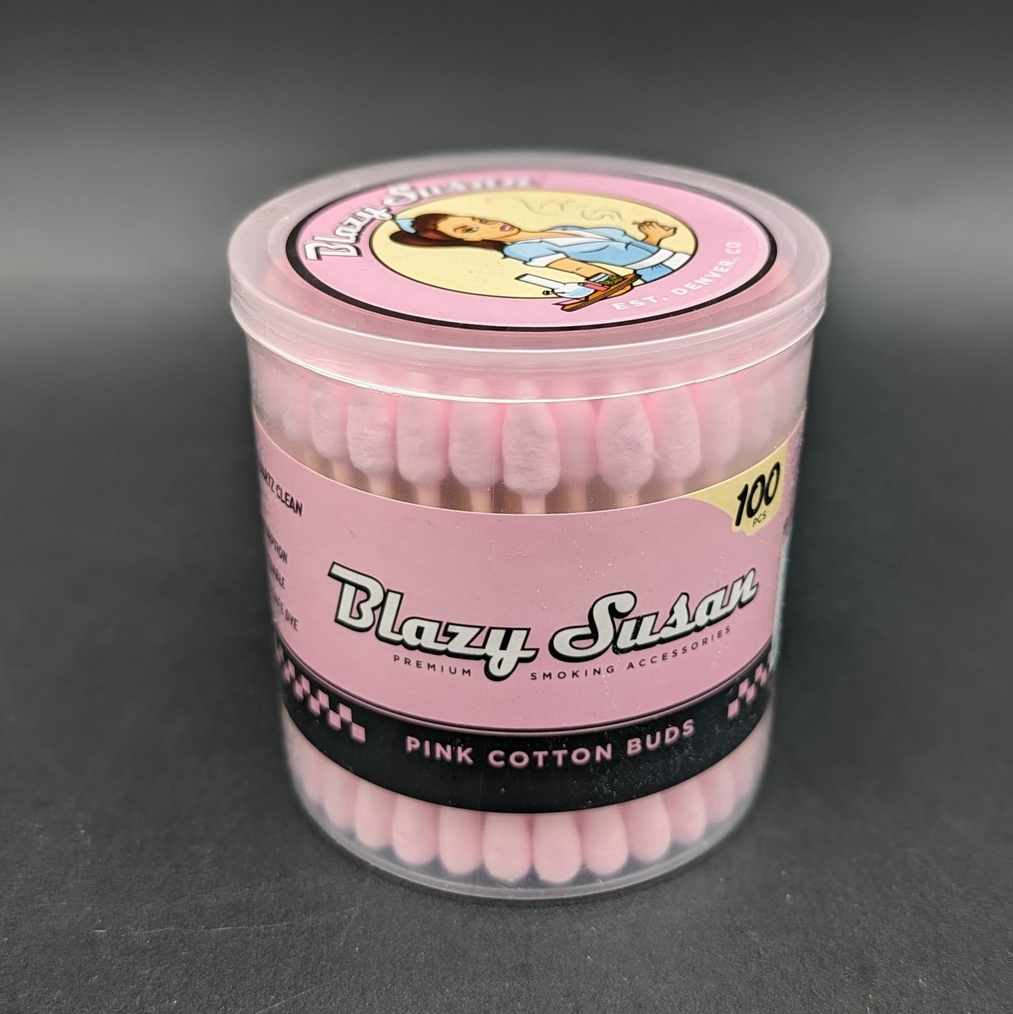 Blazy Susan Pink Cotton Swabs 100ct - Meech Madness Smoke Shop