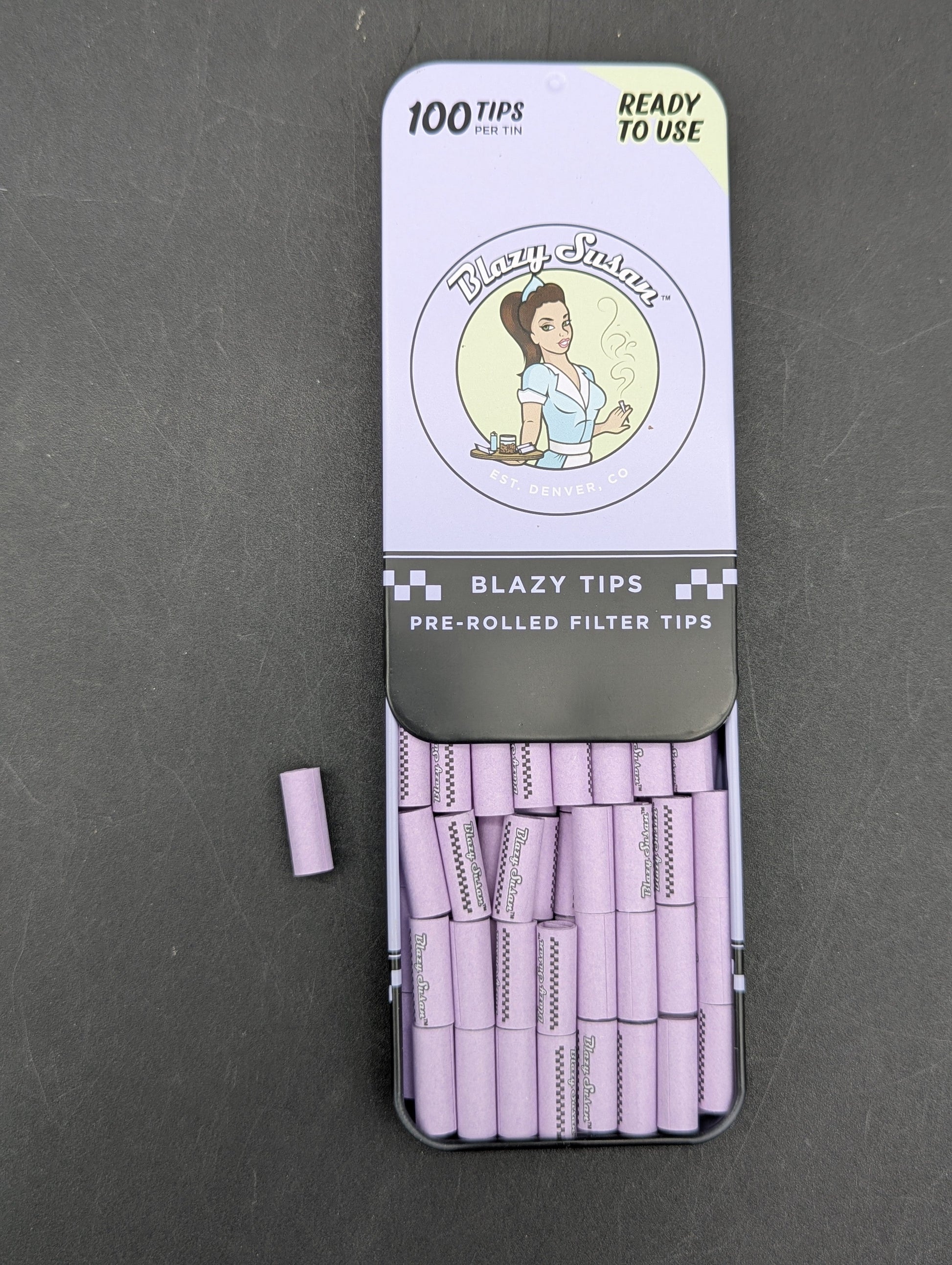 Blazy Susan Pre Rolled Filter Tips (100ct) Tin-Avernic Smoke Shop