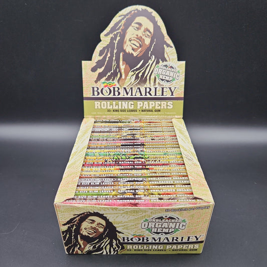 Bob Marley Rolling Papers Organic Hemp - King Size Box - Avernic Smoke Shop