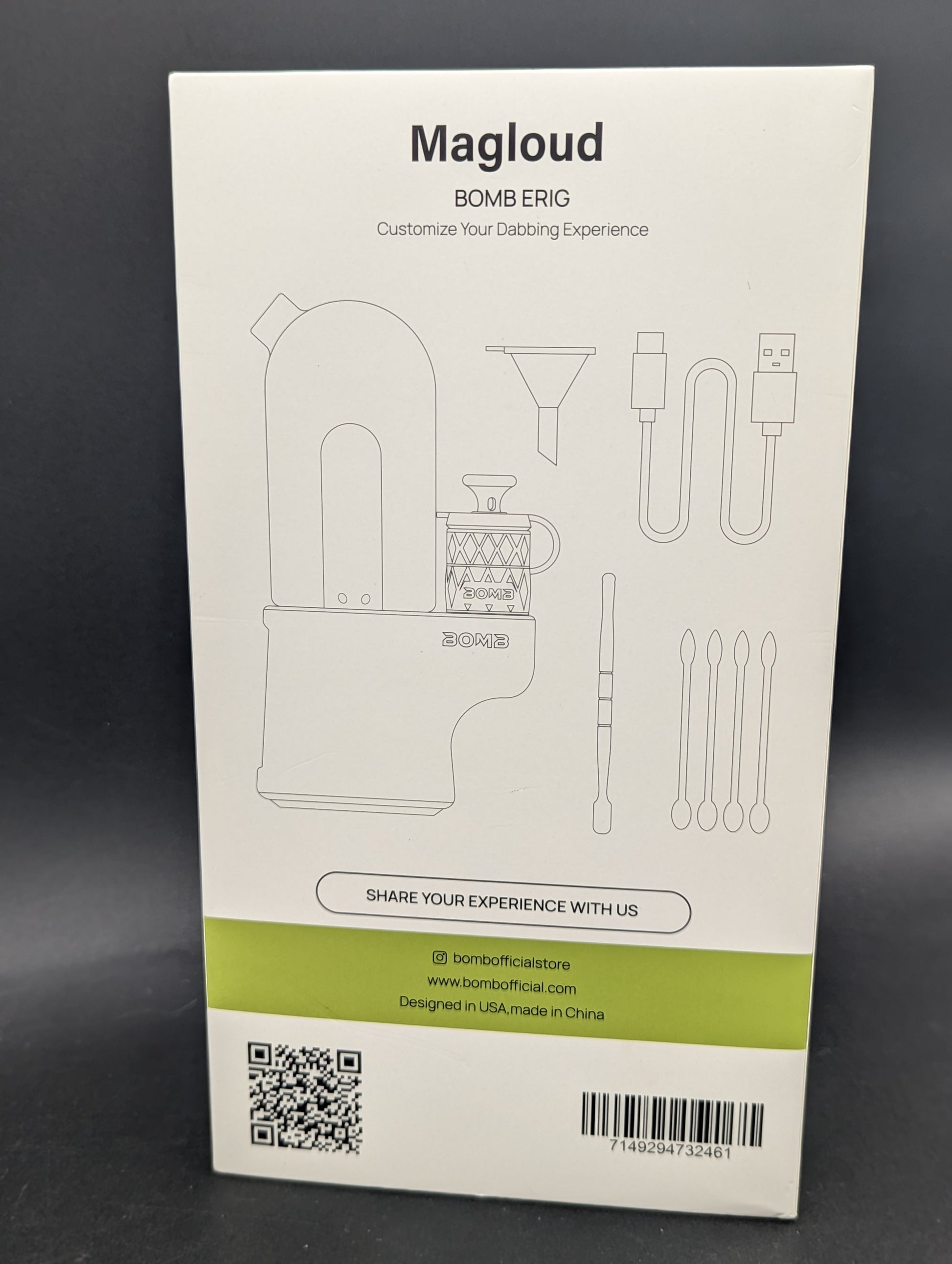 Bomb Magloud Portable Electric Dab Rig-Avernic Smoke Shop