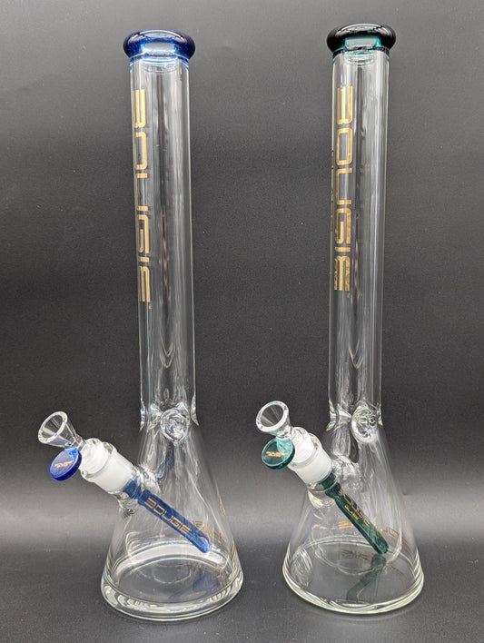 Bougie Glass 16" Skinny Neck Beaker - Meech Madness Smoke Shop