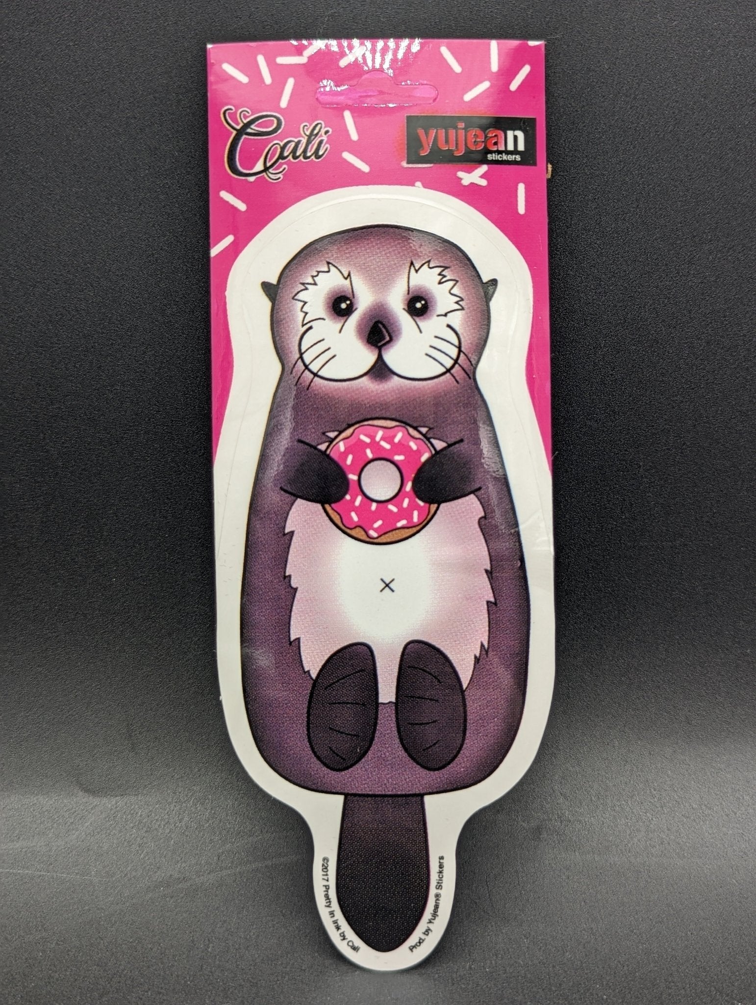 Cali Otter Donut Die - Cut Sticker | 6.5" x 2.75" - Meech Madness Smoke Shop