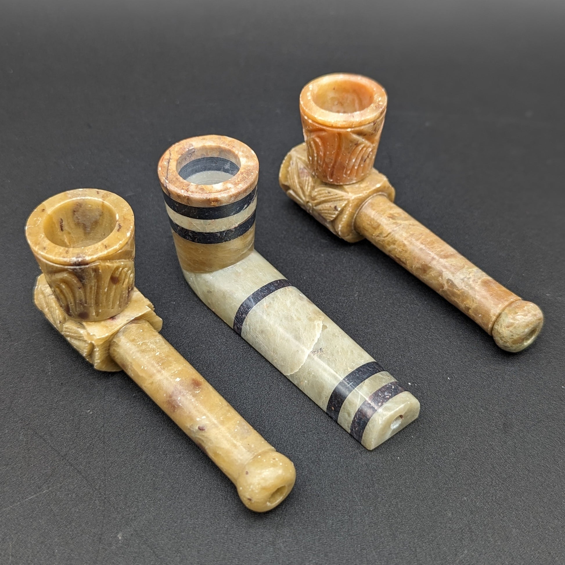 Carved Stone Pipe - 3.5"-Avernic Smoke Shop