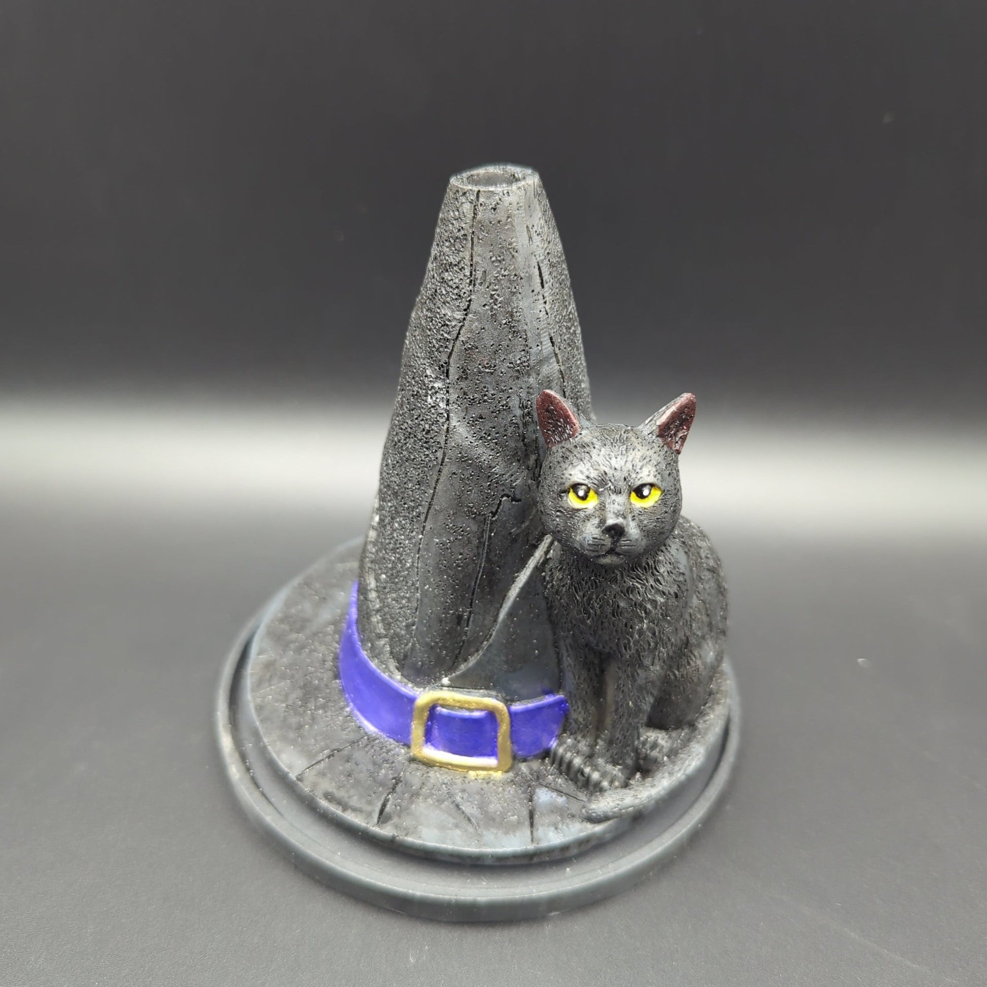 Cat And Witch's Hat Incense Burner | 4.5" - Meech Madness Smoke Shop