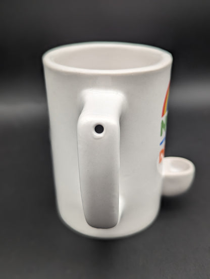 Ceramic Rainbow Nugs Not Drugs Mug Pipe