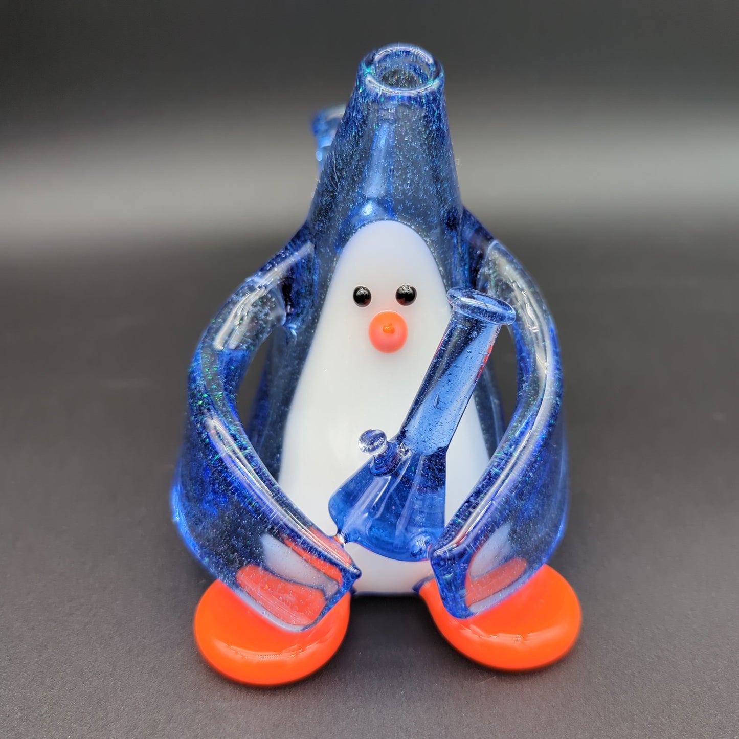 Chaka Glass Crushed Opal Penguin Dab Rig - Avernic Smoke Shop