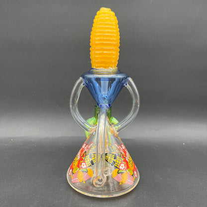 Cheech Glass - 11" Corny Vibes Recycler Water Pipe-Avernic Smoke Shop