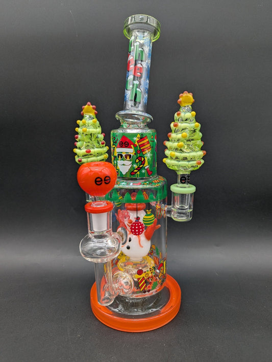 Cheech Glass - 12" XMAS Santas Little Helper Water Pipe - Meech Madness Smoke Shop