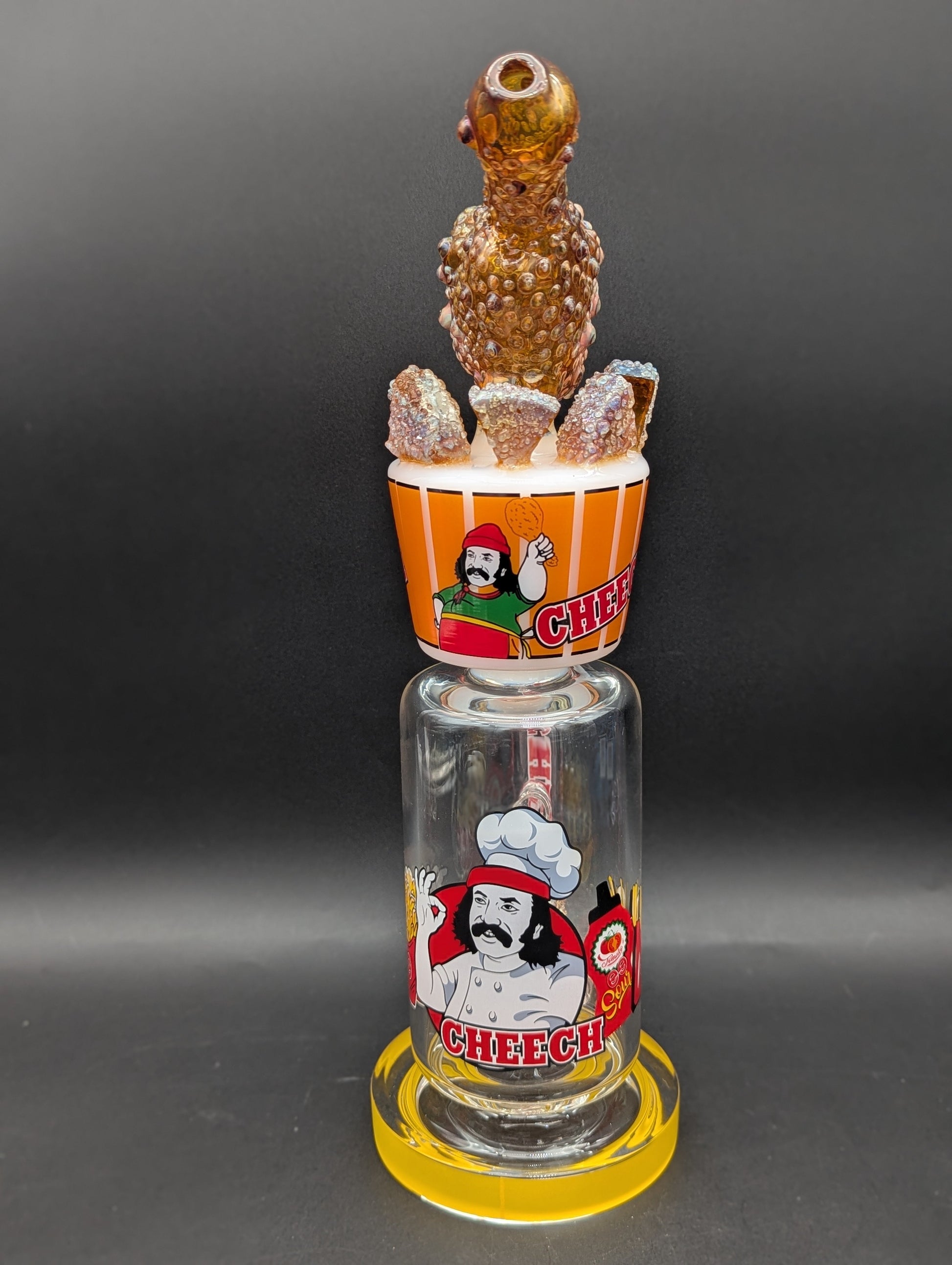 Cheech Glass - 13" Fried Chicken Water Pipe-Avernic Smoke Shop
